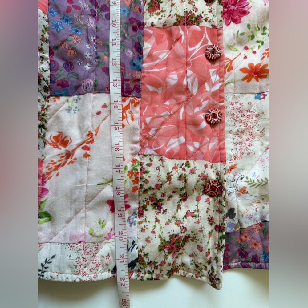 Casual Studio Multi Colored Floral Button Down Jacket Medium - Picture 7 of 7